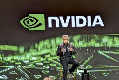 エヌビディアのジェンスン・フアンCEO＝1月、米ラスベガス（共同）