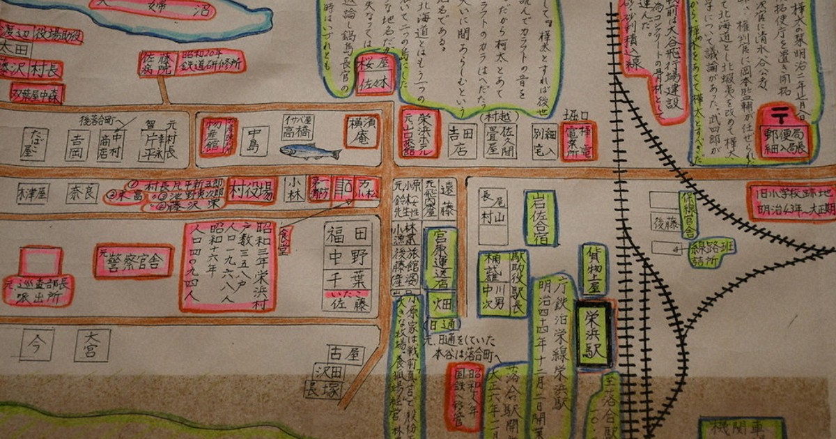 南樺太の暮らし思いはせ 大漁旗、手書き地図… 道博物館で資料400点展示