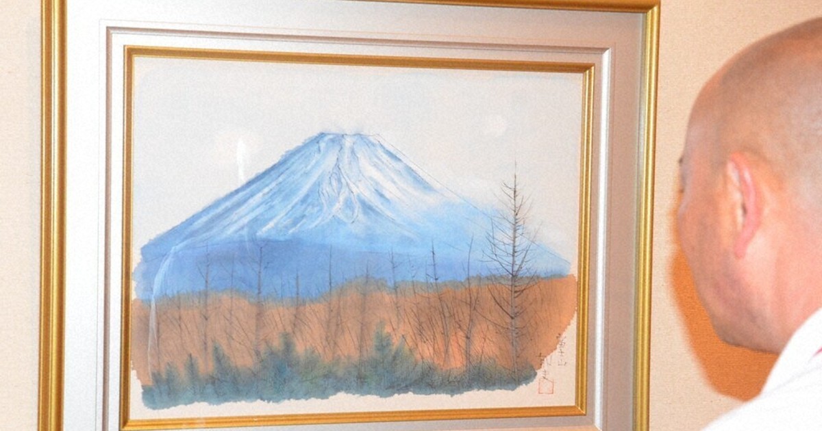日本画　水墨画　真作　山家の吹雪　[高橋東山] 直筆サイン　箱著作付き　Ｆ６号 絆の「富士山」 尾道に 平山郁夫「フジヤマのトビウオ」古橋へ贈った絵