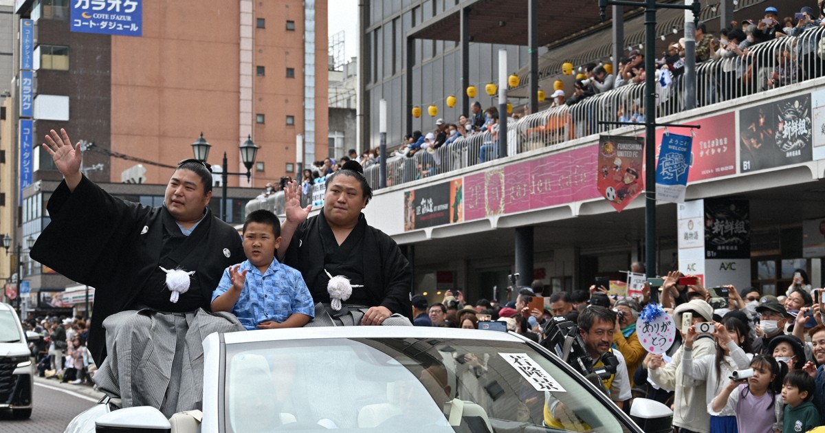 大相撲優勝力士若隆景返鄉福島舉辦盛大遊行，萬人空巷夾道歡迎