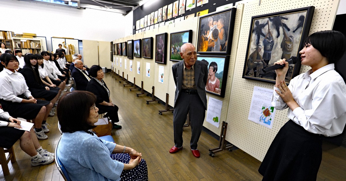 被爆者が目撃した惨状　広島の高校生描く「原爆の絵」14点完成