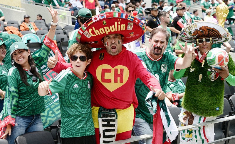 北中米W杯'26：サッカー 熱狂メキシコ、緑の濃淡 ピッチサイドに