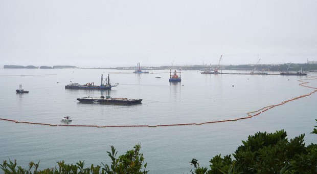 Bay landfill work for Okinawa US base transfer begins in new