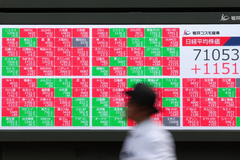 日経平均株価 終値が初の7万円超え [写真特集5/7] | 毎日新聞