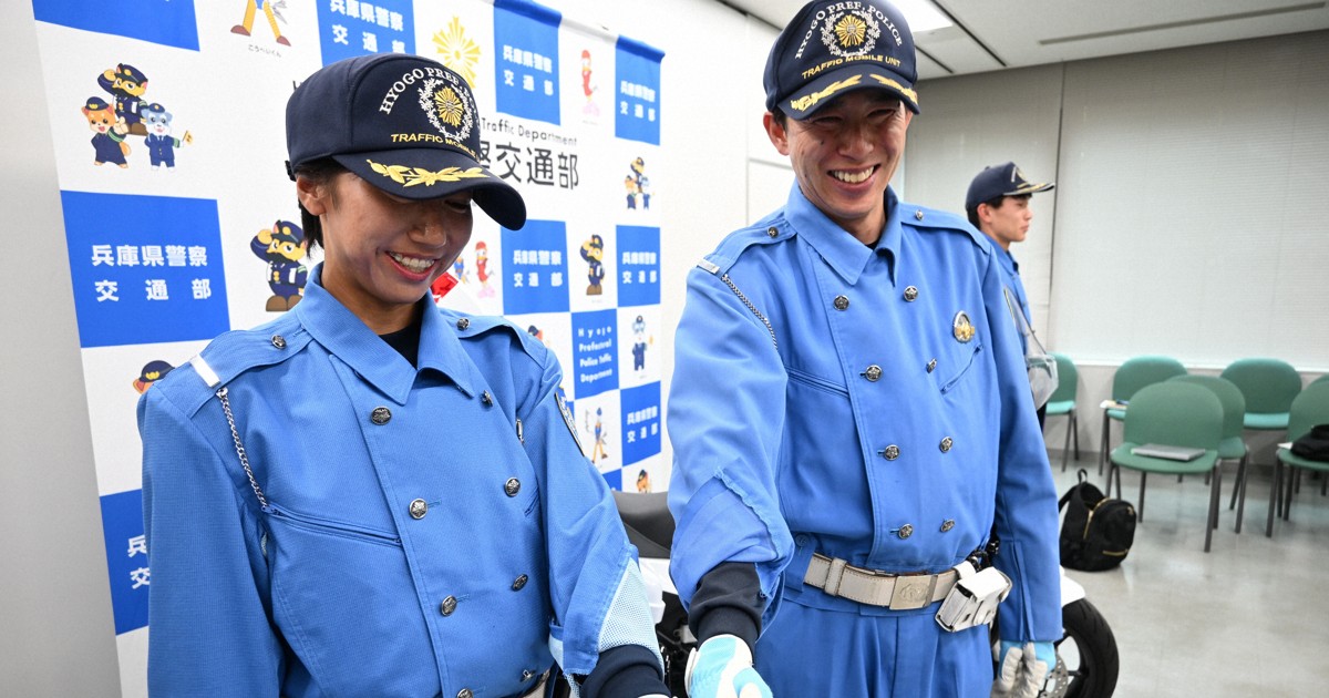 Motorbike police in Japan's Hyogo Pref. to don new summer uniform to beat the heat