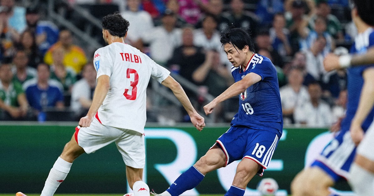Football: Ueda hits brace as Japan thrash Tunisia in milestone match