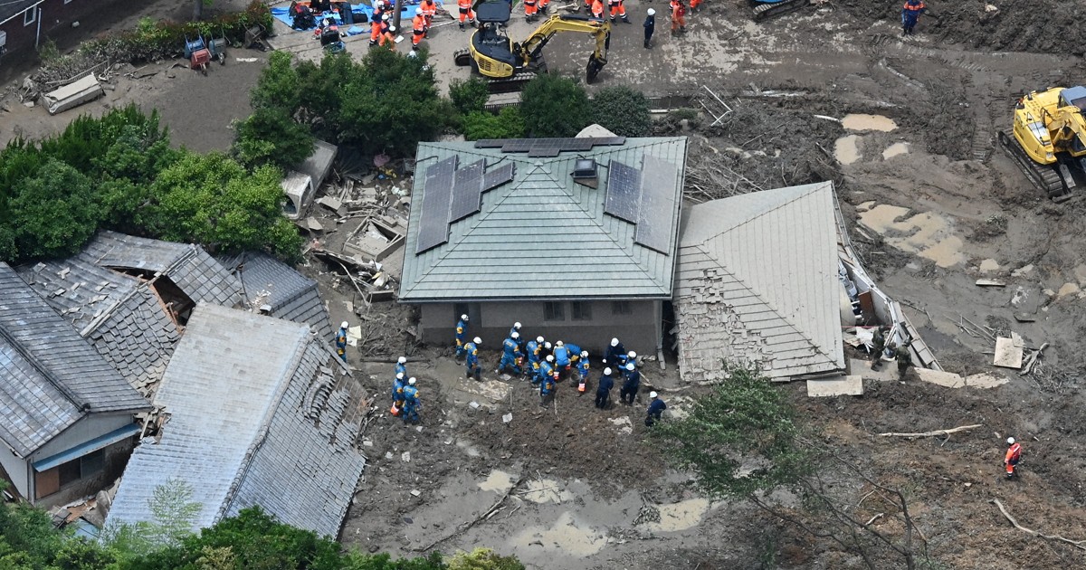 山口平生町土砂崩塌，一人失蹤搜救持續，民宅一樓遭土砂灌入