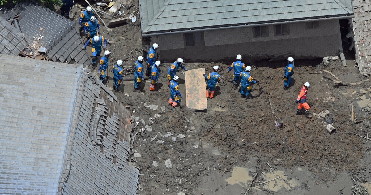 山口・平生の土砂崩れ 建物内部で1人発見 行方不明男性か