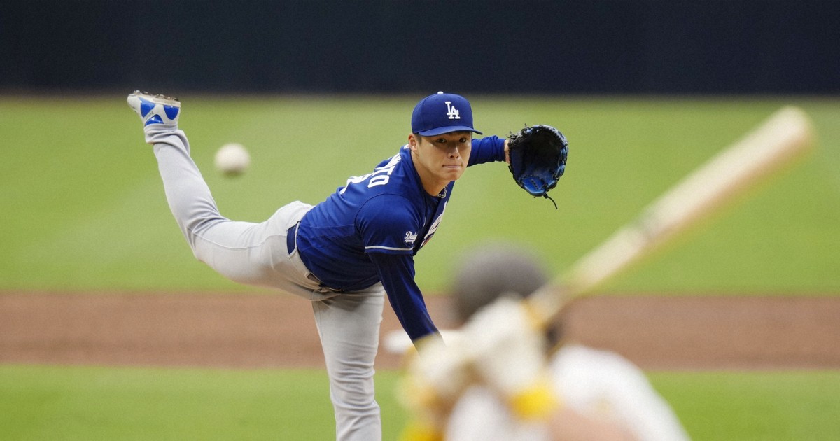 Baseball: Yamamoto pitches 2-run ball, earns 8th win as Dodgers rout Padres