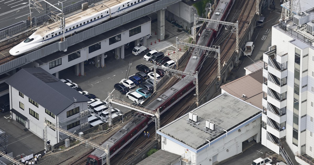 ポイント通過時に「引っ張られる感じ」　近鉄京都駅の脱線事故
