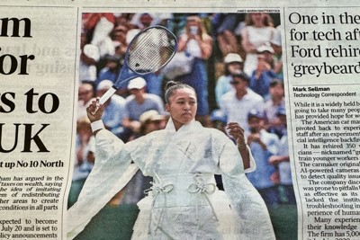 大坂直美穿著純白「和服」現身溫布頓 注入網壇新風貌