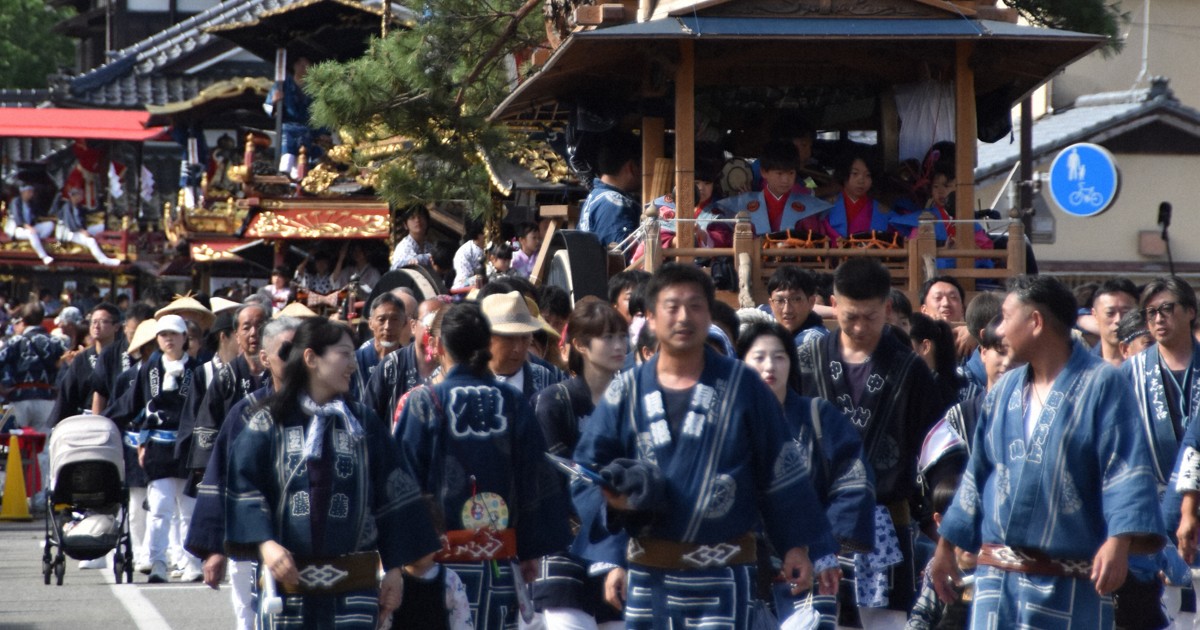 山車華やかに　ユネスコ無形文化遺産の村上大祭、登録後初の開催