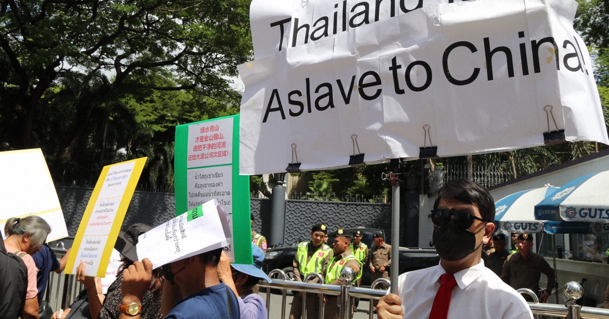 泰國市民團體抗議中國企業稀土開採造成跨境污染