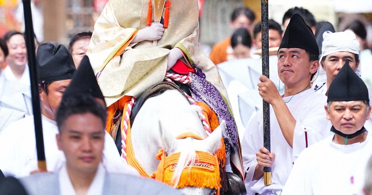 Boy on lead float for Kyoto's iconic Gion Festival joins shrine rite ahead of parade