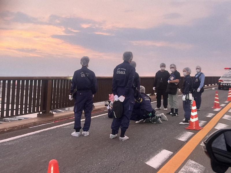 大阪海上設施發現女性遺體 疑從橋上墜落 警方調查中