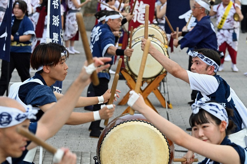 小倉祇園太鼓響徹街頭,孩童競演展現傳承技藝