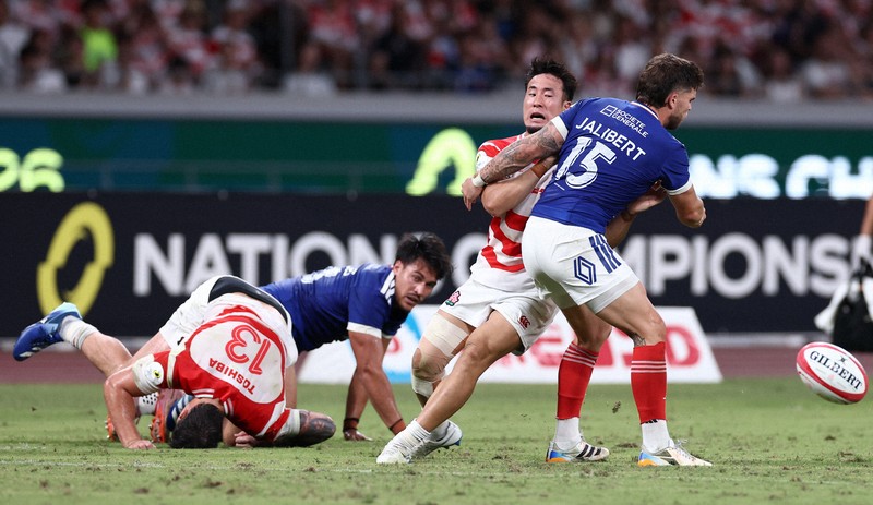 ラグビー日本代表、フランス戦で接点の差を痛感 W杯へ課題浮き彫り