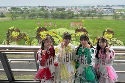 青森田舍館村稻田藝術進入觀賞期,今年以「幽靈畫」與「蘋果娘」為主題