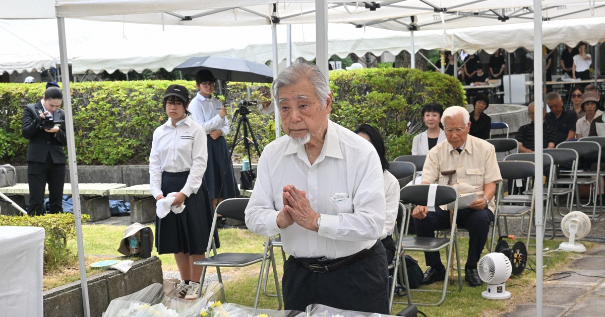 被爆81年　旧制広島一中の同級生2人、母校の慰霊祭で初同席