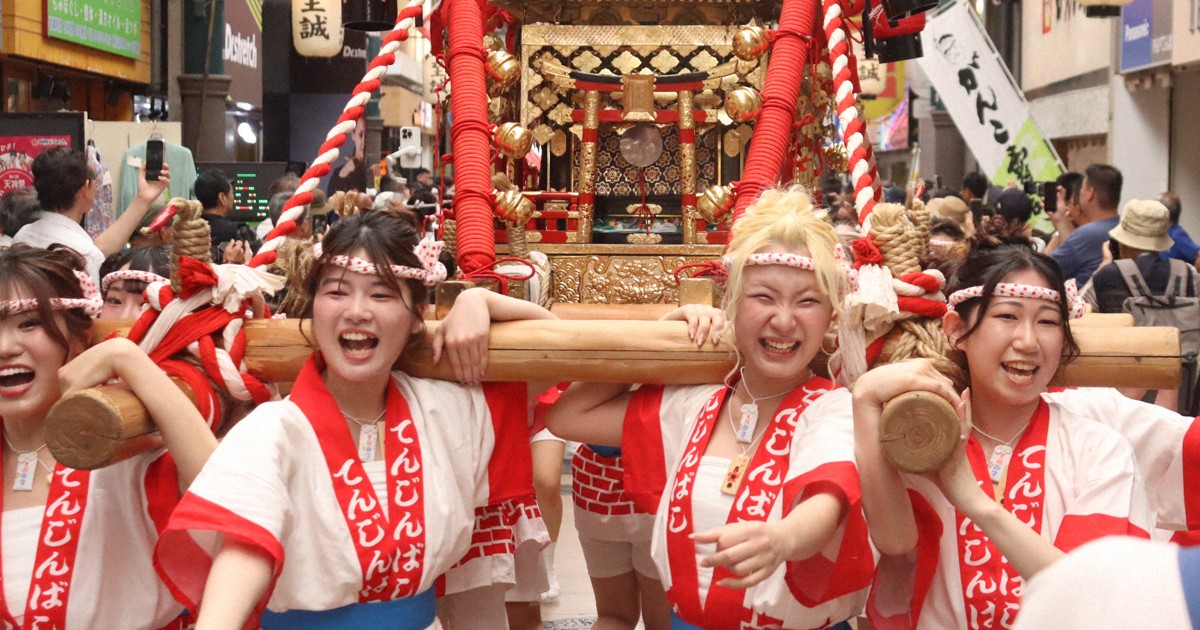 盛夏大阪天神祭「辣妹神轎」熱力登場 笑容點亮酷暑