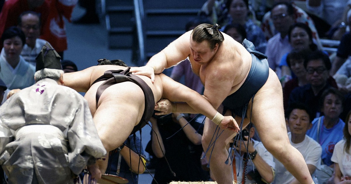 Aonishiki dẫn đầu đơn độc tại giải Nagoya Grand Sumo sau chiến thắng trước Kirishima